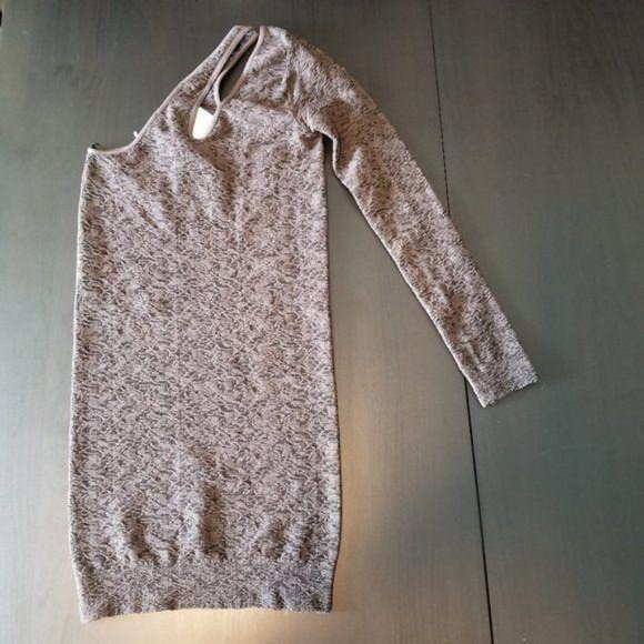 BCBG One Shoulder Long Sleeve Bodycon Sheath Dress - Picture 2 of 5